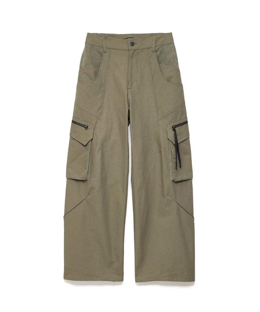 Haechinglum Darted Cargo Pants Dark Beige