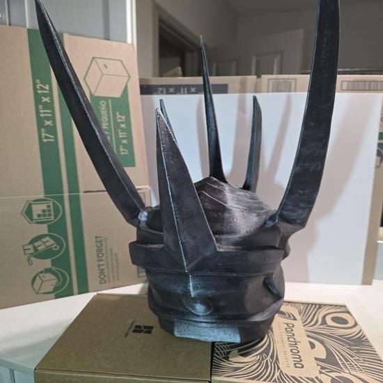 Sauron Helmet Display Large Premium Middle Earth Fan Collectible