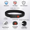 Customized Engrave Medical Alert ID Bracelet, Stainless Steel Magnetic Buckle Woven Leather Wristband Bangle for Men