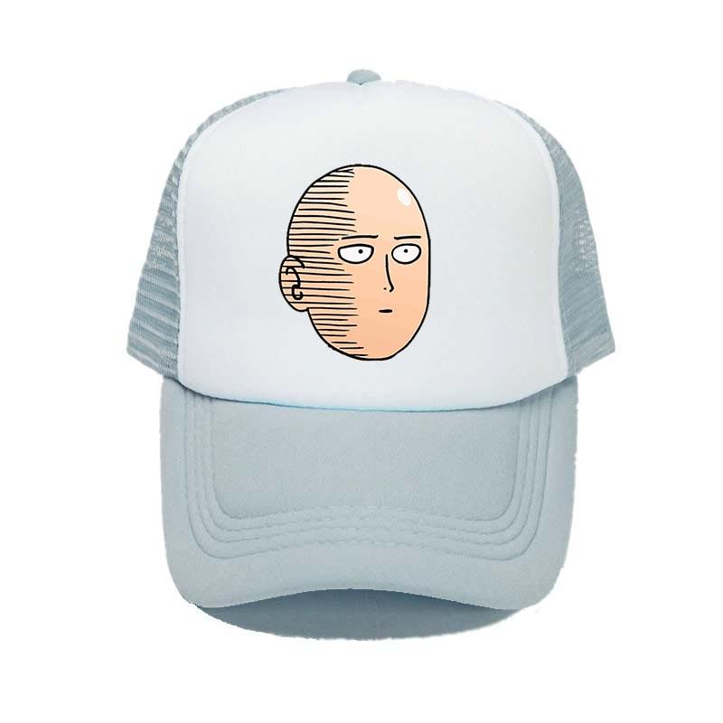 One Punch Man Mesh Dad Hat Japanese Anime Fans Casual Bone Gorras Cap For Women Unisex Webcomic Bald Hero Baseball Cap YY316