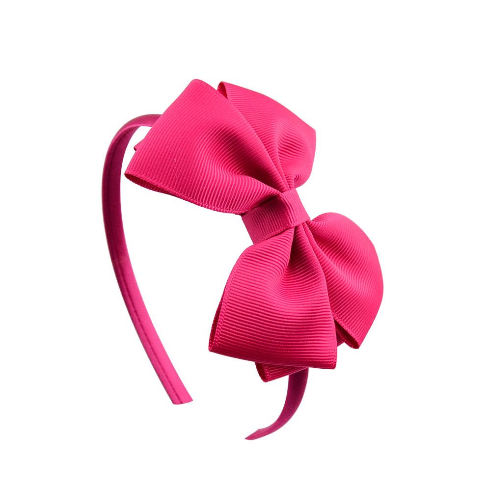 New Fashion Layered Hairbands Solid Grosgrain Ribbon Bows Headband Handmade Boutique Hairhoop Hair Accessories For Women Girls