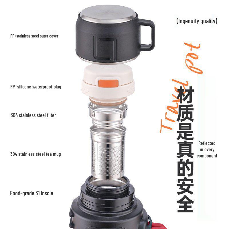 Large Stainless Steel Insulated Thermos Flask for Outdoor, Car, Home, and Dorm Use