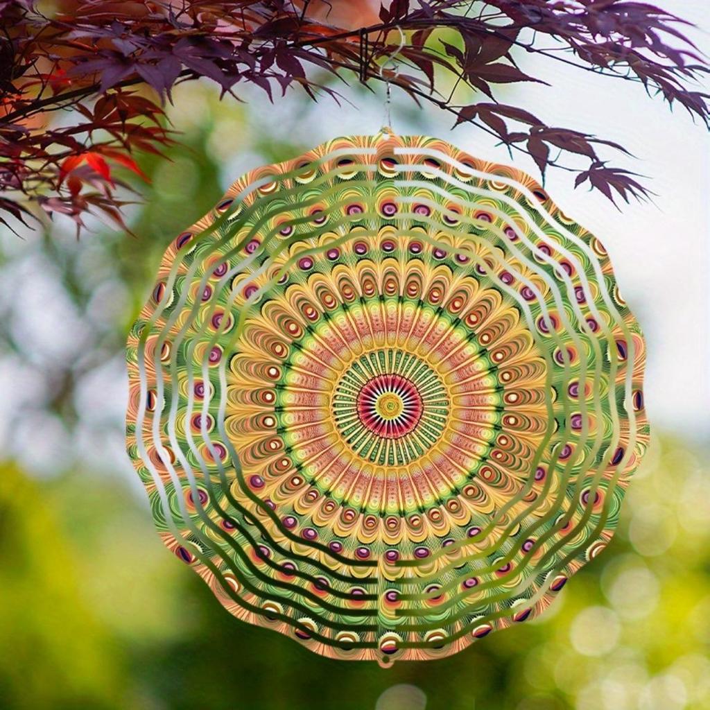 10 Inch Hanging Wind Chimes with 360 Rotating Hook Chic Design for Balcony Courtyard Decoration Perfect Gift for Spring Summer