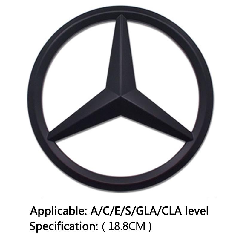 GZB4 1PC 210mm 188mm Car Front Grill Emblem Lid Cover Decoration For Mercedes Benz AMG class GLK W220 A180 W211 W205 GLC W203 Sticker