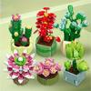 Plant Bonsai Potted Set Preserved Flower Bouquet Succulent Model Building Blocks Kids Puzzle DIY Toys Bricks Christmas Gifts