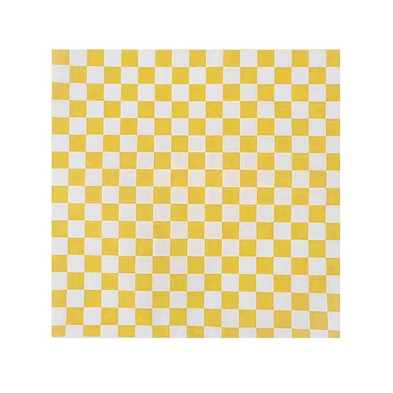 50Pcs 18x18cm Square Oil Proof Papers Classic Plaid Baking Cake Bread Sandwich Packaging Oil Absorbing Pastry Pads