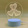 3D Bear Night Light USB LED Lamp – Acrylic Cute Animal Mood Light for Bedroom Desk Shelf, Christmas Birthday Wedding Gift for Her Him
