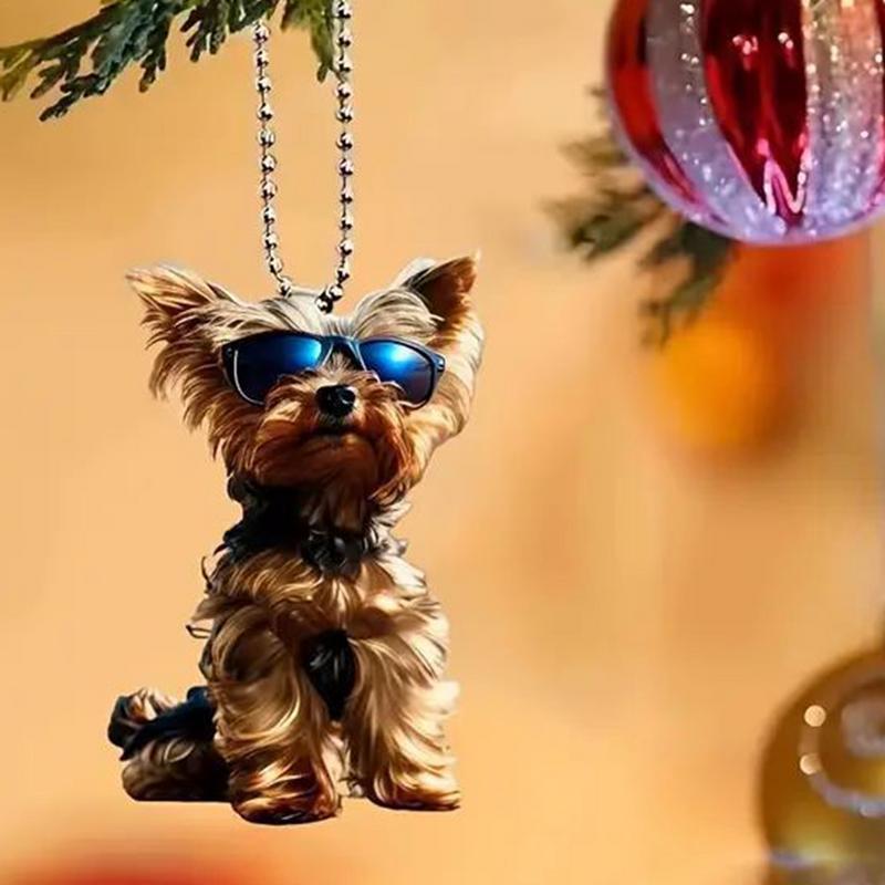 Собака Автомобиль Украшение 2D Акрил Автомобиль Зеркало Заднего Вида Украшение Милый Украшение Автомобиль Подвеска Для Автомобиля Сумка Гостиная Спальня