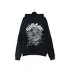 Sp1der Hip Hop Artist Inspired Foil Print 555 Couple Hoodie Pink Unisex Oversized Sweatshirt