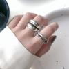 Двухслойное геометрическое кольцо с бусинами в корейском стиле: Ретро, Модный, Хип-хоп Открытый дизайн для женщин