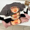 Летние футболки из чистого хлопка, женские футболки с коротким рукавом и круглым вырезом, забавные футболки с героями мультфильмов, повседневные эластичные облегающие укороченные топы y2k, женская одежда