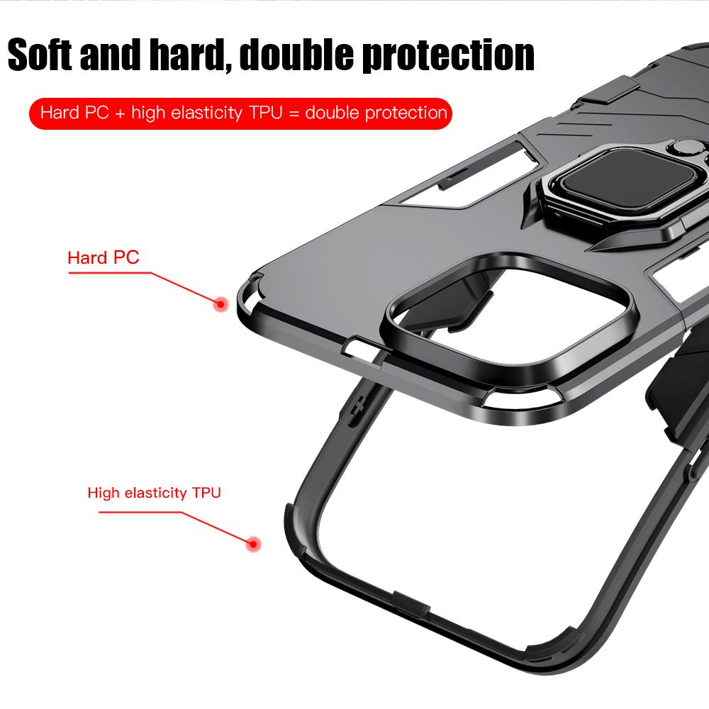 KEYSION Противоударный защитный чехол для iPhone 16 Pro Max Мягкий силиконовый + PC Ring Stand Holder Задняя крышка телефона для iPhone 16 16 Plus