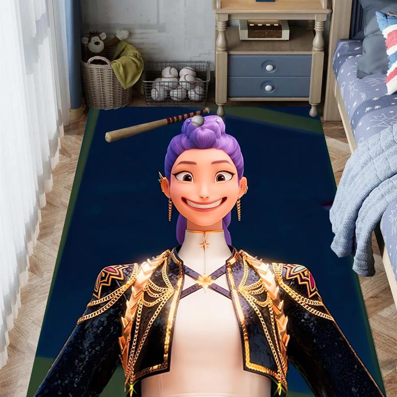 K-Pop Demon Hunters: Netflix Animation carpet floor mats Doormat Bathroom mat Office chair cushion Fashion