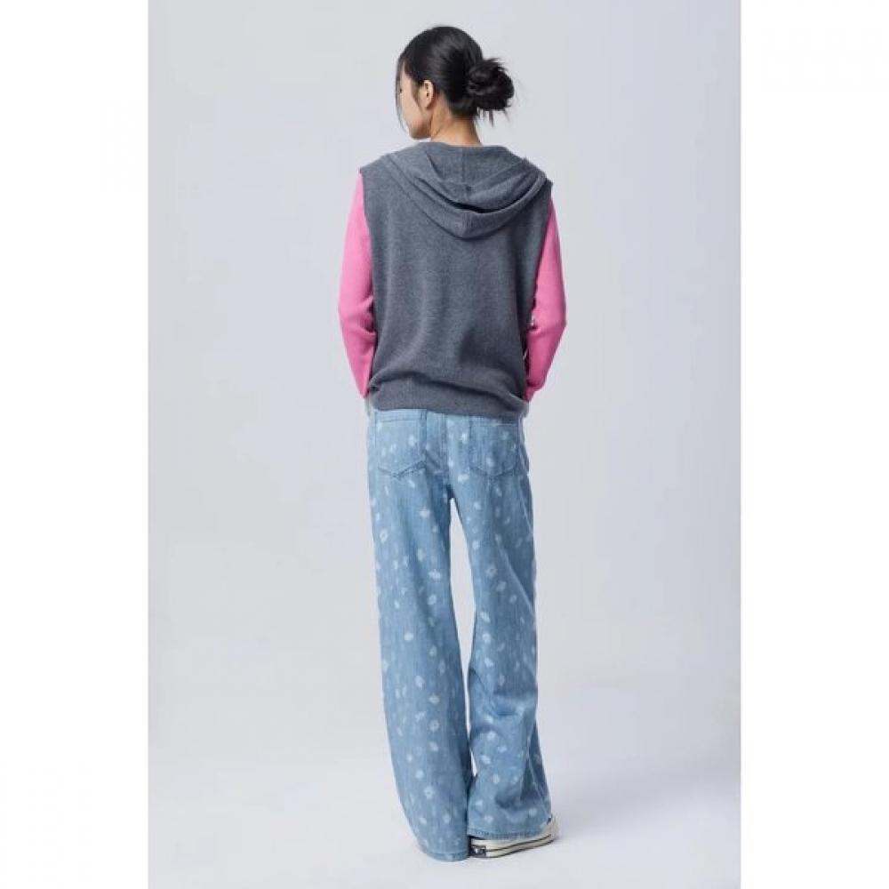 Benetton Intarsia Dog Hooded Knit Vest Bakvf1611
