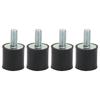 4pcs M3 M5 M6 Rubber Mounts Anti Vibration Silentblock Car Boat Bobbins (VD15*15 M5*12)