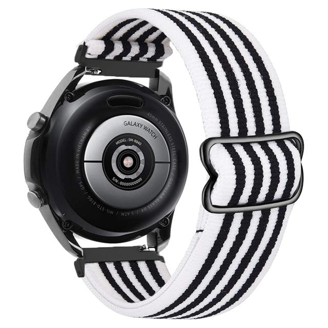 20 мм/22 мм ремешок для Samsung Galaxy watch 7/FE/6/5/pro/4 44 мм 40 мм/classic 3/Active 2/46 мм Регулируемый эластичный нейлоновый браслет