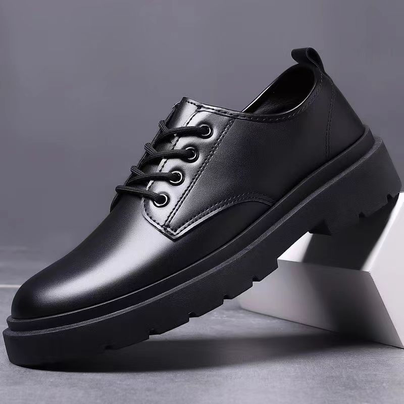 Stylish Leather Men's Casual Shoes Classic Men Shoes Lace Up Dress Shoes Thick Sole British Style Moccasins New Chaussure Hommes