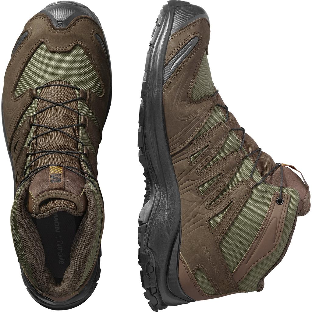 Men's Sneakers SALOMON XA Textile, Leather Mid top Mountaineering Hiking Shoes Unisex