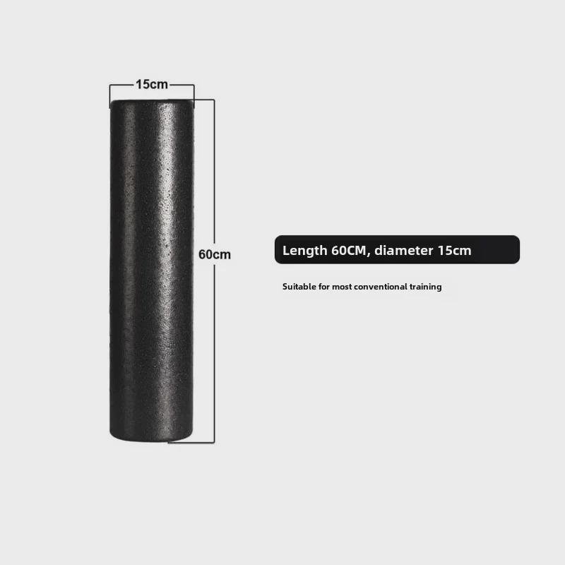 Черный валик из пенополипропилена для йоги и пилатеса - колонна для массажа мышц, доступен в размерах 30/45/60/90 см