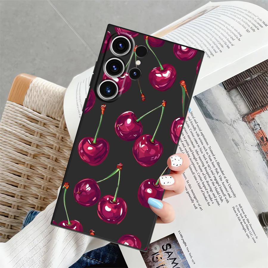 Фруктовая вишня Чехол для телефона для Samsung Galaxy S25 S26 S24 Plus Note 20 8 9 10 S21 FE S20 Ultra S23 S10 S9