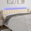 VidaXL LED Headboard Bedroom Furniture Double Bed Accessory Head of Bed Frame Interior Cream 3123697