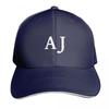 AJ Initials Monogram Elegant White Letters Baseball Cap hiking hat Hat Beach fun hats Hat Luxury Brand Ladies Unisexs