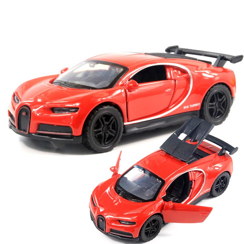 Bag 1:36 Alloy Sports Car Model with Sound and Light Pull Back Door Children's Toys Car Boy Women's Gifts Wholesale
