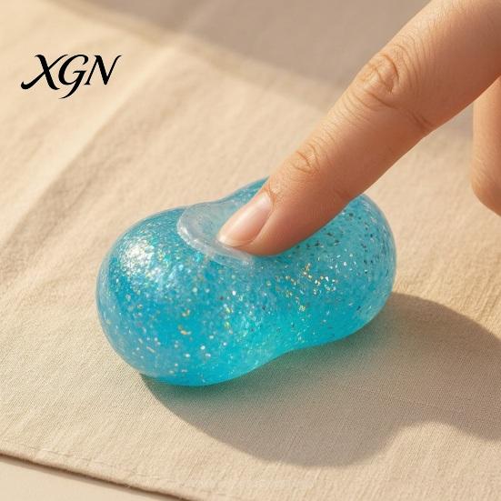 Kneading Stress Reliever Maltose Peanut Ball, Slow Rising Soft TPR Fidget Toy, Sensory Tactile Toy Decompression Ball for Anxiety Relief,