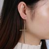Exaggerated Jewelry Punk Rock Big Cross Long Earrings Ear Stud Dangle Drop