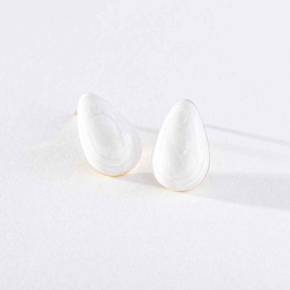 Pinkdudu Модные 2 цвета серьги-гвоздики с семенами дыни, романтические простые креативные серьги с геометрическим рисунком воды для женщин PD1428