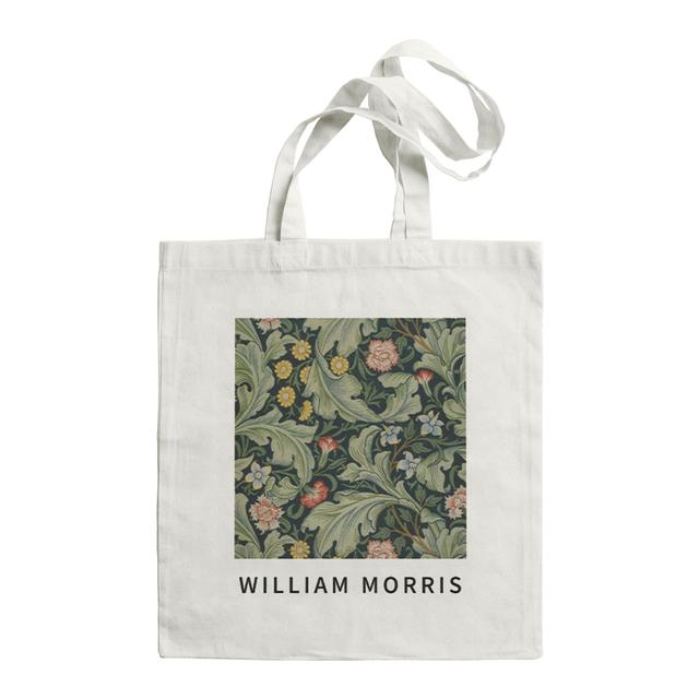 Сумка-тоут для покупок, винтажная сумка с листьями и цветами, Уильям Моррис, многоразовая сумка на плечо, складная модная холщовая сумка для покупок большой вместимости