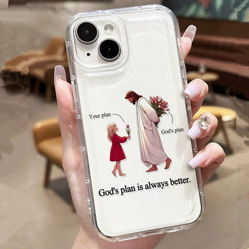 Минималистичный чехол для телефона с лозунгом Jesus Girl Tulip для iPhone 16E 16 15 14 Pro Max Plus 11 12 13 XR 7 8 Plus SE2, противоударный чехол из ТПУ