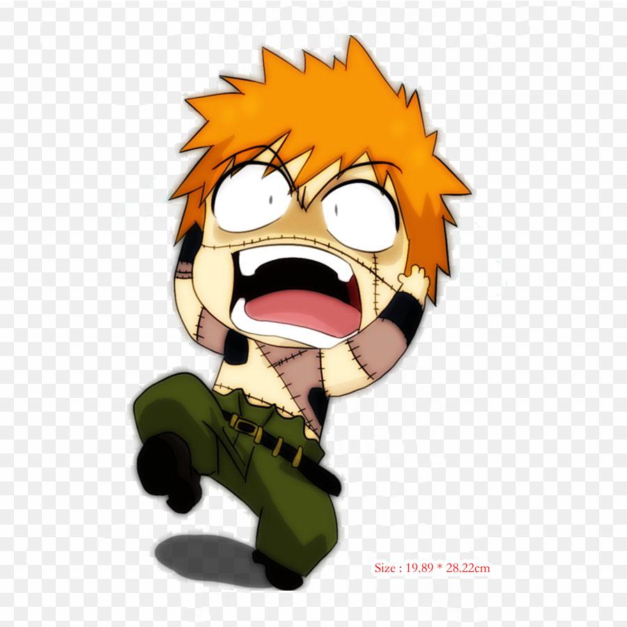 Bleach Anime Kenpachi Kenpachi Zaraki Ichigo Kurosaki Anime Lron On Patches For Clothes Bag Tshirt Heat Transfer Stickers Stripes Appliques