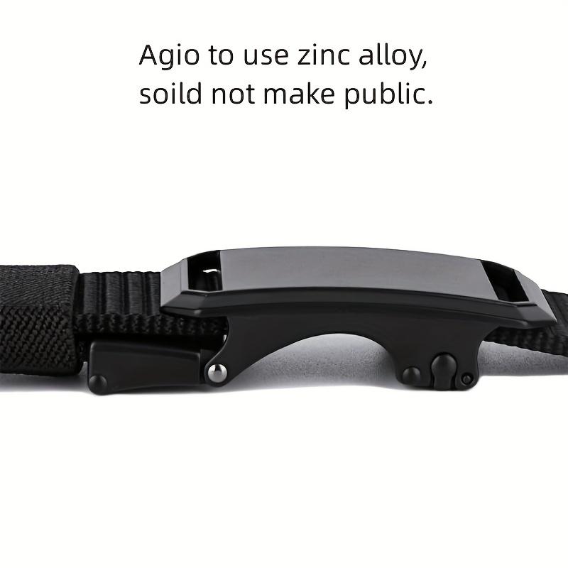 New Automatic Buckle Belt, Canvas Tactical Workwear Casual Outdoor Military Training Pants Belt For Men