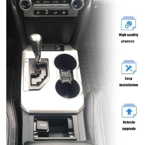 Priprilod Interior Trim Carbon Fiber Center Console Gear Shift Panel Cover Interior Compatible with Toyota Camry 2012 2013 2014