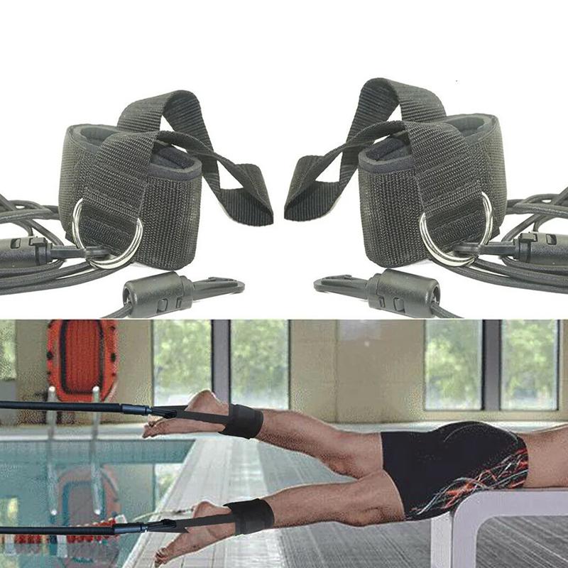 Ремешок на лодыжку для плавания Стационарный пловец Плавательный круг Тренировочный поводок Регулируемая плавательная резинка Эластичный трос для упражнений Пояс