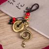 Retro Style Snake Keychain Realistic Carvings Good Luck Pendant Chinese Year of The Snake 2025 Keyring Bags Clothing Accessories
