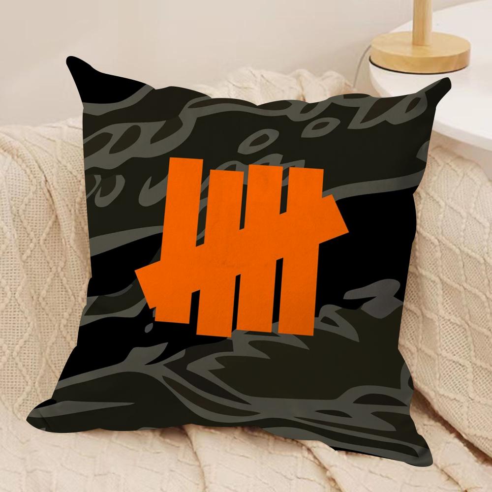 U-Undefeated Trend Cushion Cover Soft Plush Fabric Double-Sided Printed Sofa Cushion Cover for All Seasons Home Decor Gift