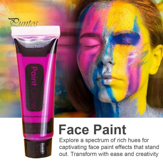 14.2 мл УФ-неоновая краска для лица, светящаяся в темноте, флуоресцентная краска на водной основе, смываемая, для детей, взрослых, музыкальных фестивалей, вечеринок, косплея, макияжа для тела