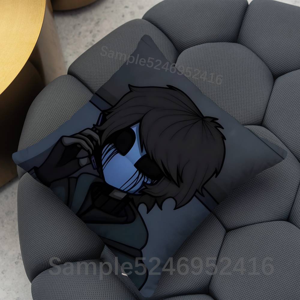 CCreepypasta Безглазый Джек Наволочка Квадратная для Декоративной Подушки Кровать Диван Классический Стиль Машинная Стирка