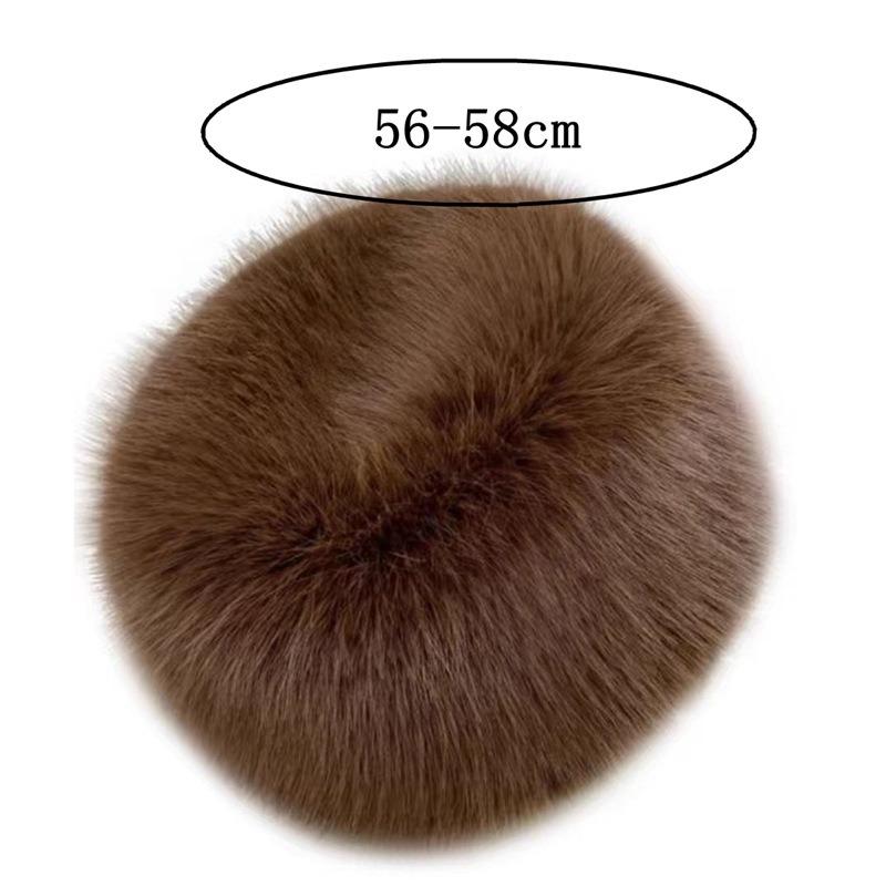 Осенне-зимняя теплая шапка из меха лисы от компании Milliner с плоским верхом, защитная шапка для ушей, милая модная шапка для женщин, уличное зрелое кепи