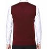 Men Vest Sweater V Neck Sleeveless Slim Fit Solid Color Knitted Pullover Slim Fit Mid Length Thickened Business Style Sweater