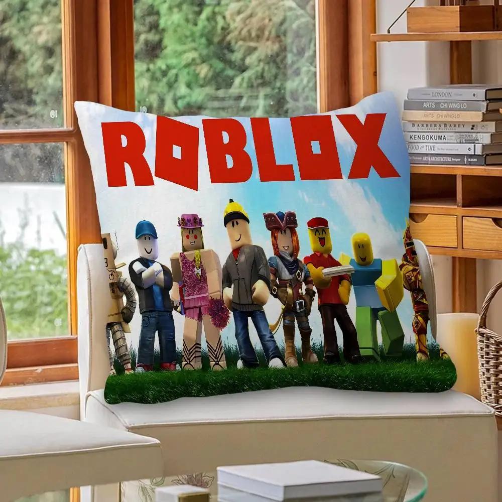 Cartoon R-Robloxs Game Pillow Gifts Home Office Furnishings Bedroom Sofa Car Cushion Cover Case 45X45Cm