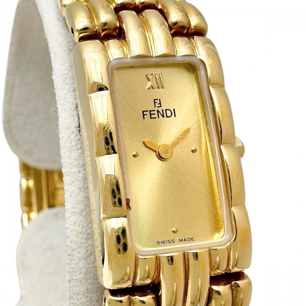 Used 【FENDI/Fendi】670L Watch GP Quartz Gold Dial/Gold Band Ladies [Used] (Mako Shouten) [GD]
