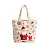 Cartoon Christmas Canvas Gift Bag Santa Claus Merry Christmas Decor  Party Favors
