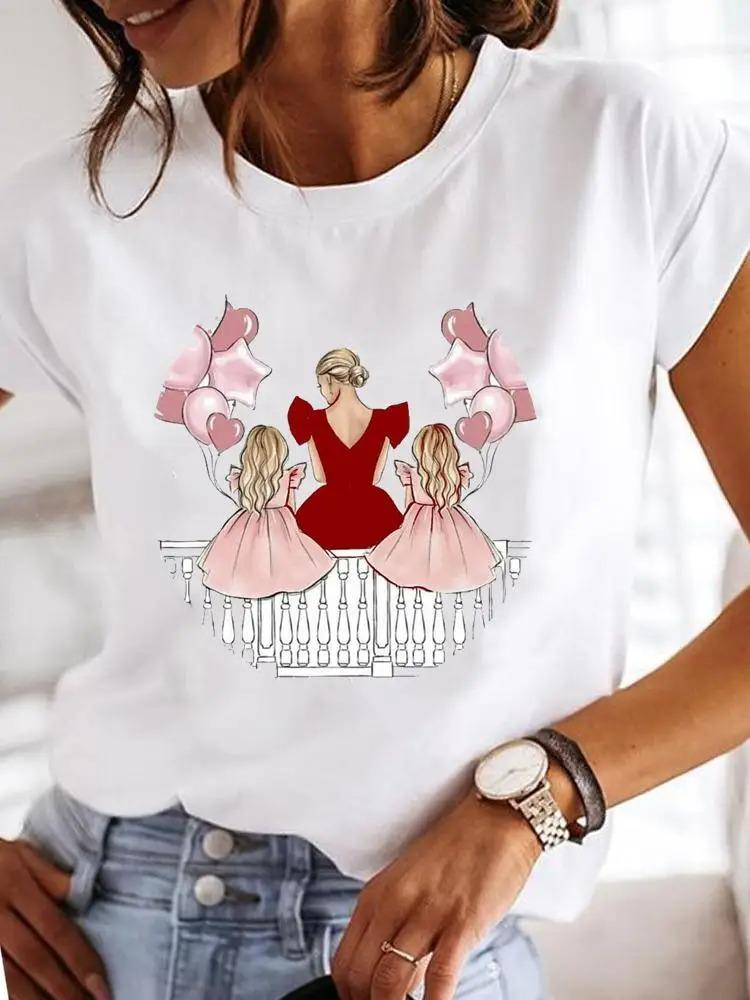 Fashion Short Sleeve Casual Tshirts Clothes Women FeUnisex Watercolor Make Up Flower Summer Clothing Ladies Print Graphic Tee