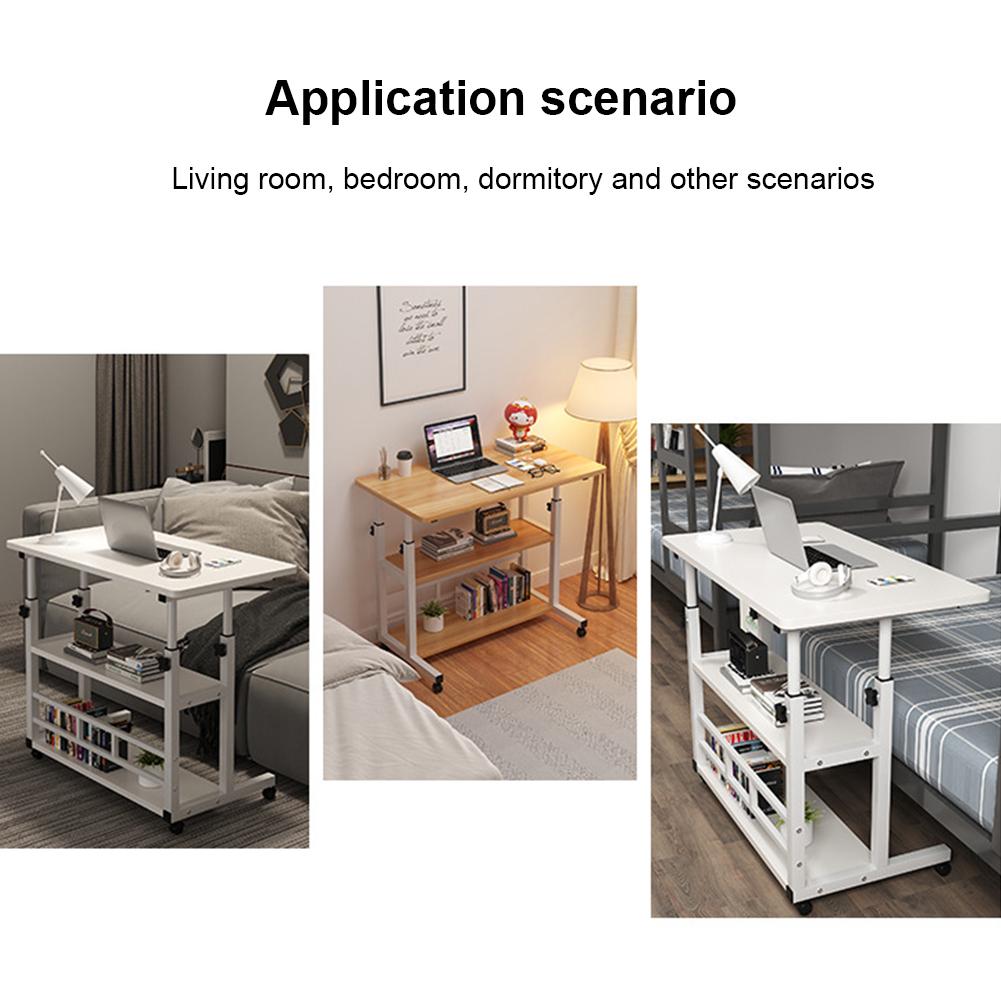 Прикроватный столик с регулируемой высотой, подъемный компьютерный стол, минималистичный передвижной компьютерный стол, портативный многофункциональный маленький дом/офис