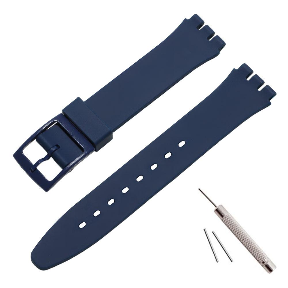 Силиконовый ремешок для часов 16 мм 17 мм 19 мм 20 мм для Swatch Цветной спортивный ремешок Резиновый сменный браслет Аксессуары для часов