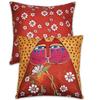 Laurel Burch [A2668] - Дизайнерская подушка 'Laurel Burch' оранжевая (коты) - 45x45см