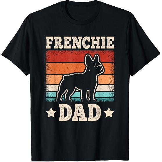 Frenchie Dad Retro French Bulldog Lover Daddy Men T-Shirt
